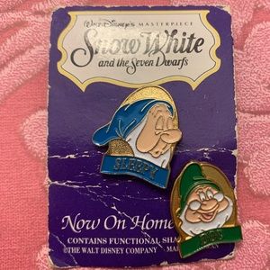 Snow White Sleepy & Doc Vintage Pins